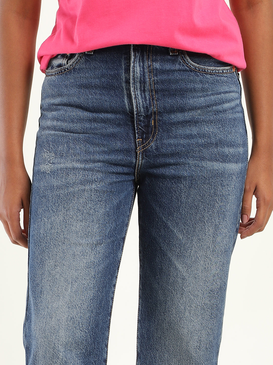Women's Blue Bootcut Fit High Rise Jeans - 6790e4fa-3559-418f-8ee1-e70e957e5581 View