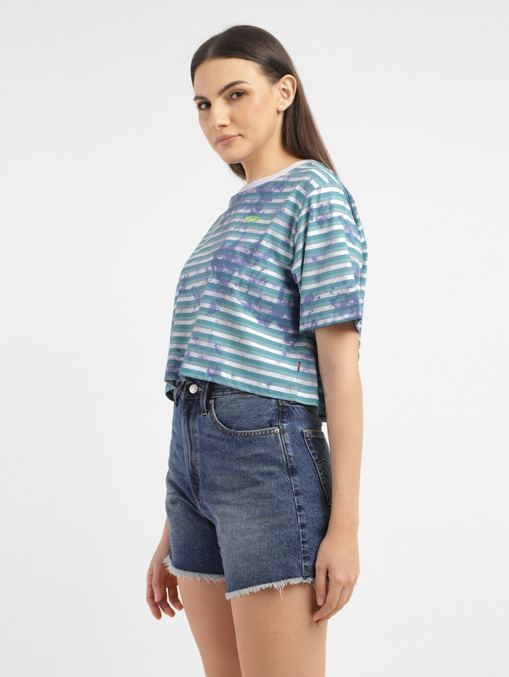 Women's Striped Loose Fit T-shirt - bf441a0c-2e60-42f8-bf46-4be7a92c89a6 View