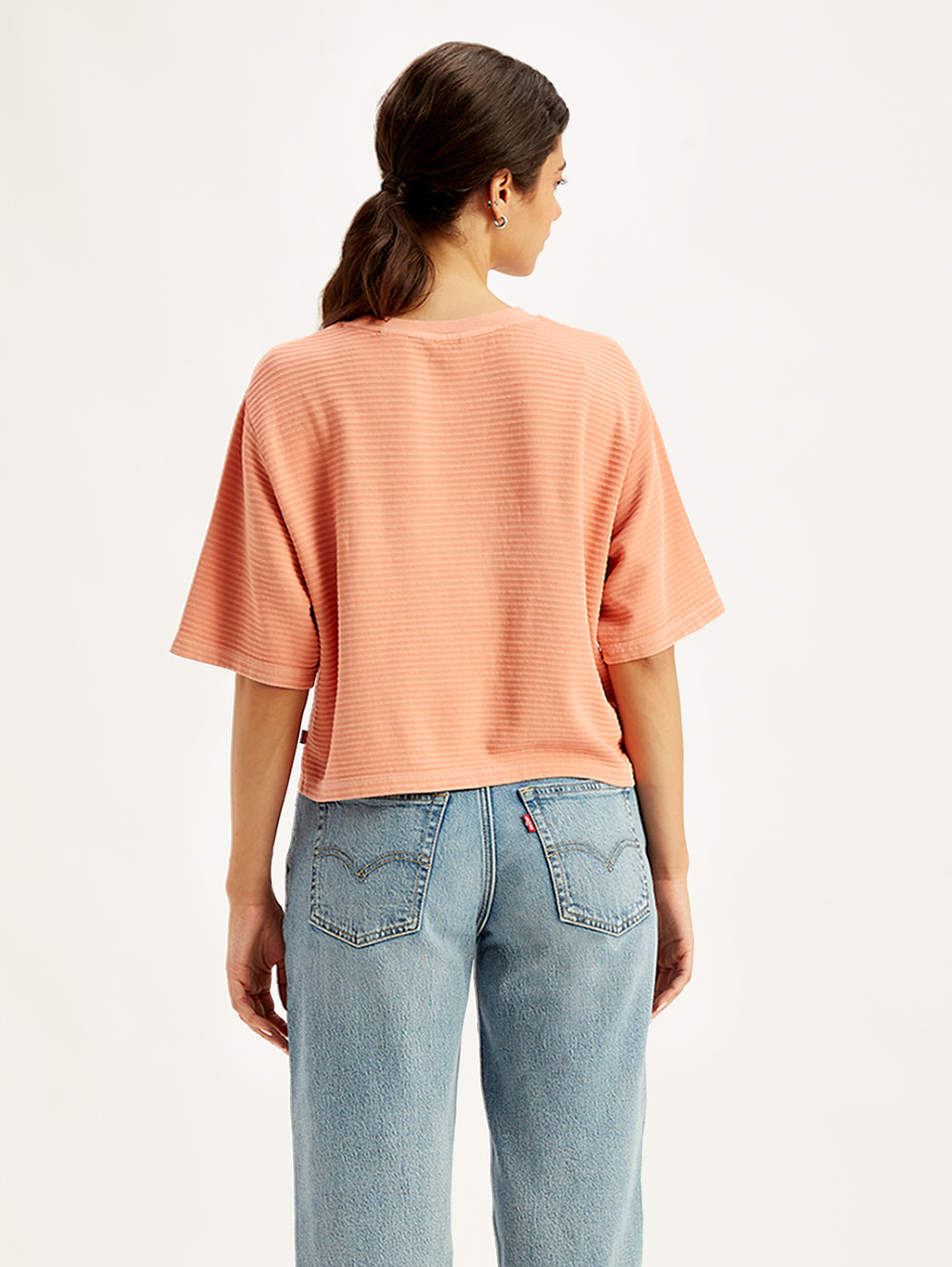 Women's Textured Relaxed Fit T-Shirt - 86bbc3e1-9185-4a79-b1ae-0cb26bab036f View