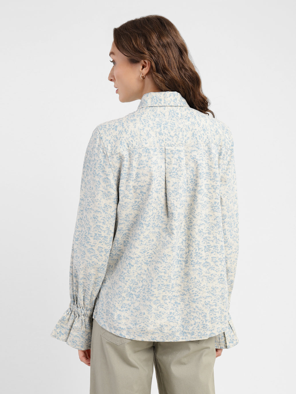 Women's Solid Spread Collar Shirt - 84f4a1b8-a817-43ee-853d-17728b746e2e View