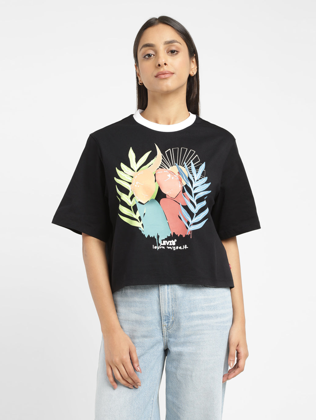 Women's Graphic Print Boxy T-Shirt - 9915666f-754c-4988-8432-35ab0facfcd2 View