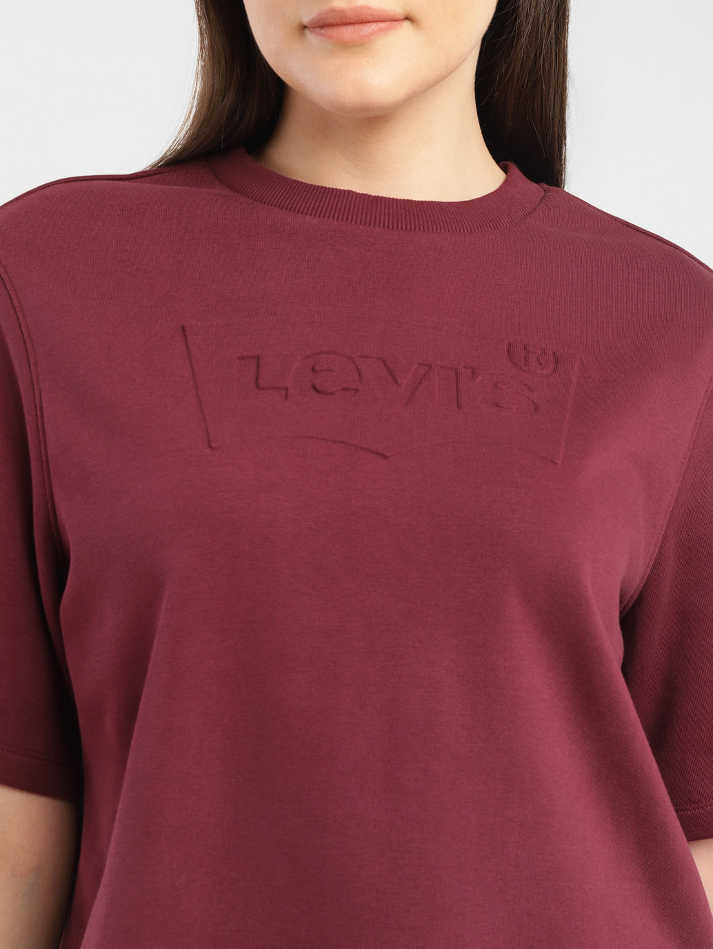 Women's Brand Logo Boxy T-Shirt - FrontDetails View