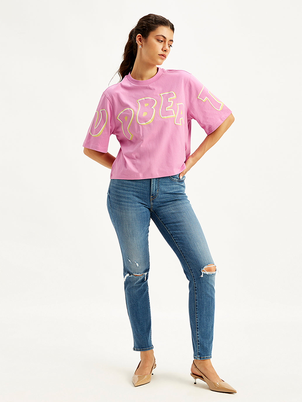 Women's Graphic Print Loose Fit T-Shirt - 30a71e67-f63d-438f-8f7b-db1c4b6679b7 View