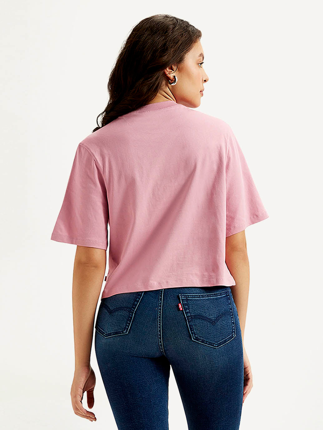 Women's Graphic Print Boxy T-shirt - Back View