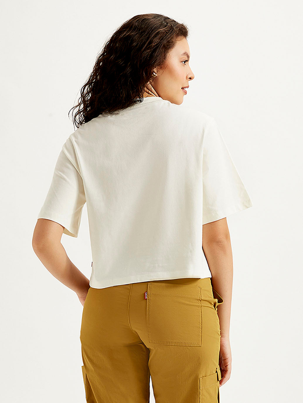 Women's Graphic Print Boxy T-shirt - Back View