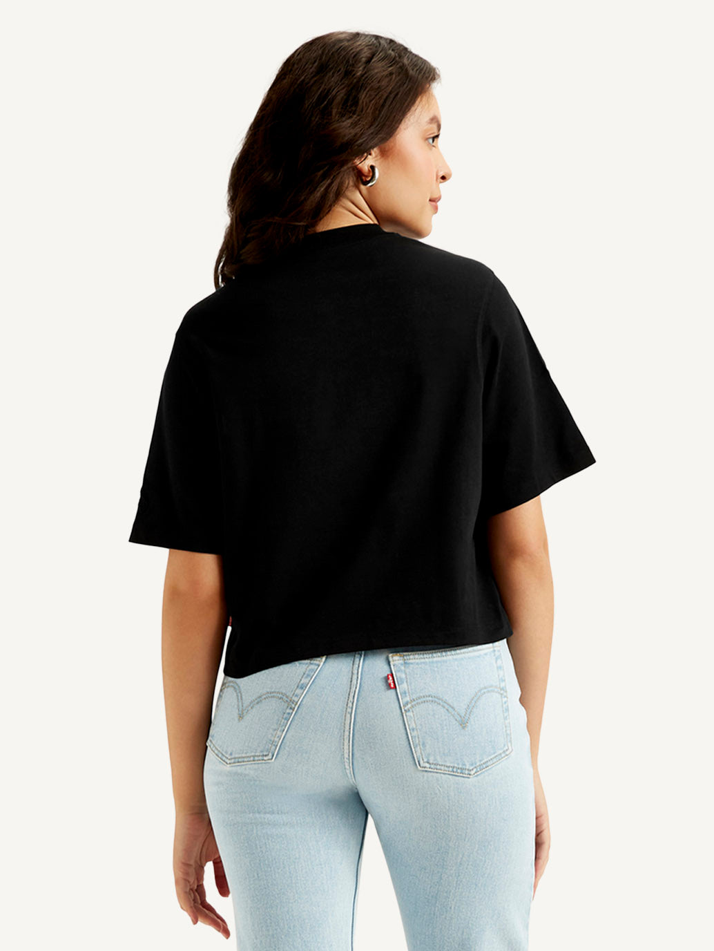 Women's Brand Logo Crew Neck T-shirt - Back View