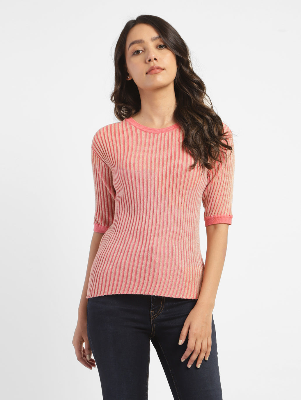 Women's Striped Round Neck Top - 32a0752e-a8a7-47cd-b7f1-4014c5c3ec11 View