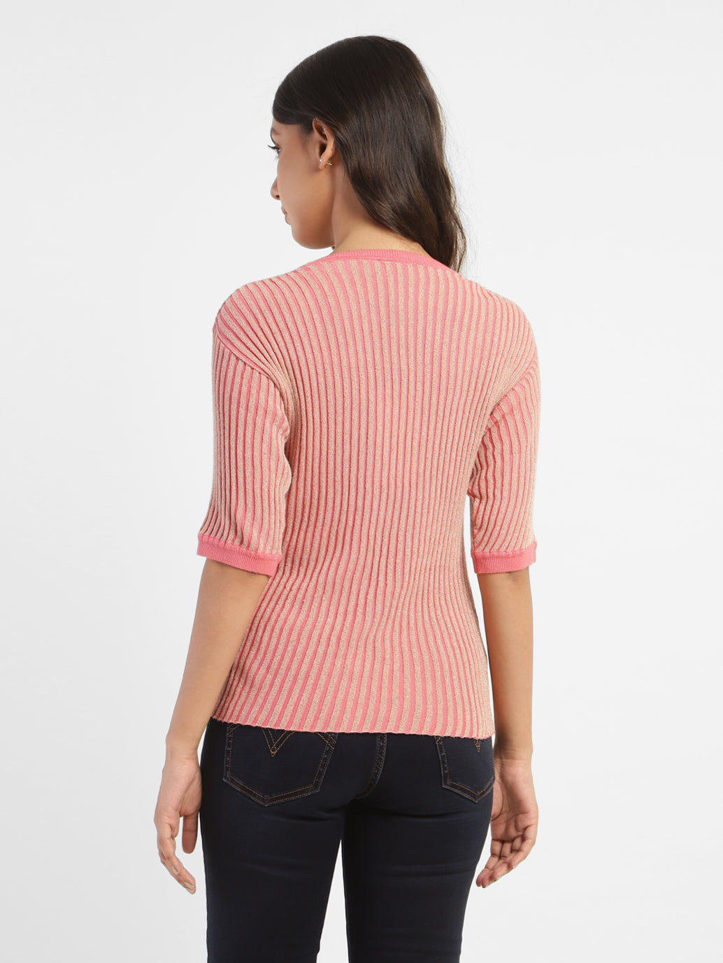 Women's Striped Round Neck Top - 4ac16eb2-d5eb-4fc8-aba6-fc15f09b4652 View