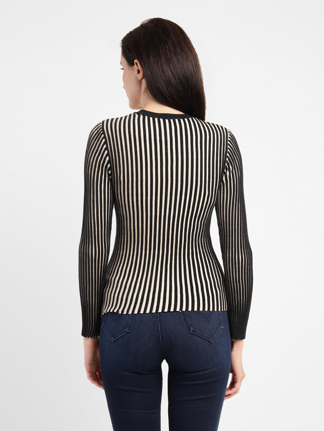 Women's Striped Crew Neck Top - 0c3691fe-0428-4e70-a557-65e5bee2219c View