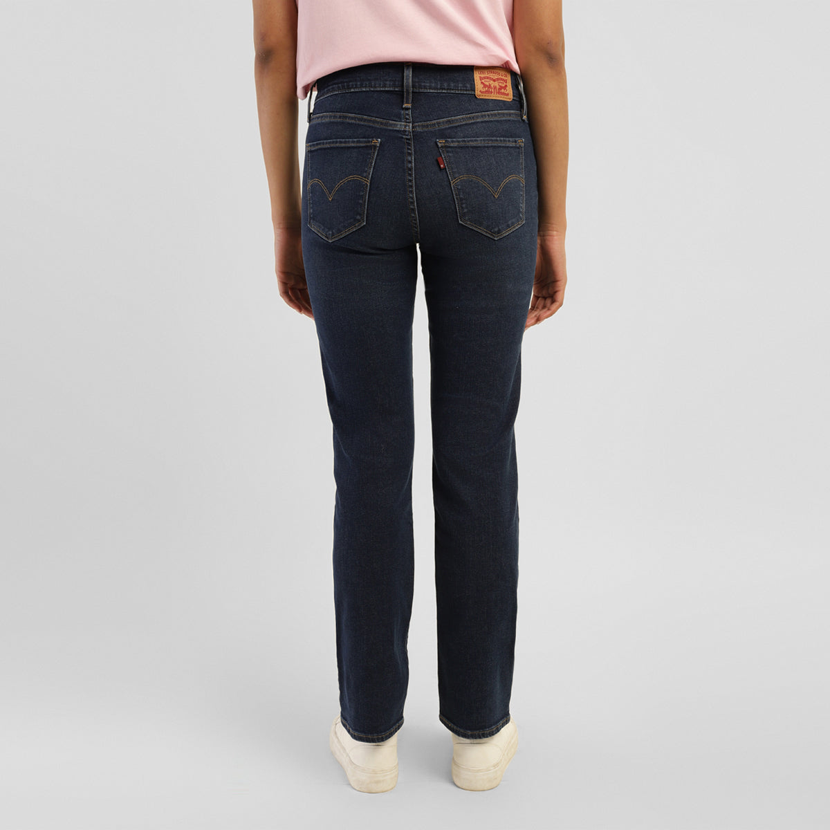 Women's 314 Blue Straight Fit High Rise Jeans - Back View