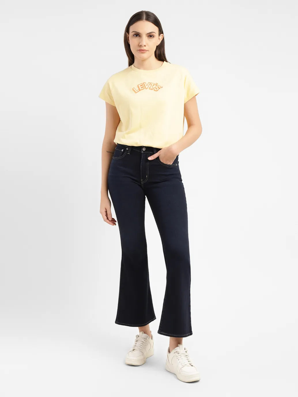 Women's 726 Blue Flared Fit High Rise Jeans - 87d00d9b-e21c-40d5-bcf8-aefc930e3951 View