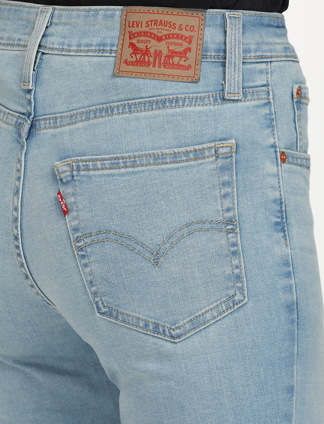 Women's 726 Blue Flared Fit High Rise Jeans - 6 View