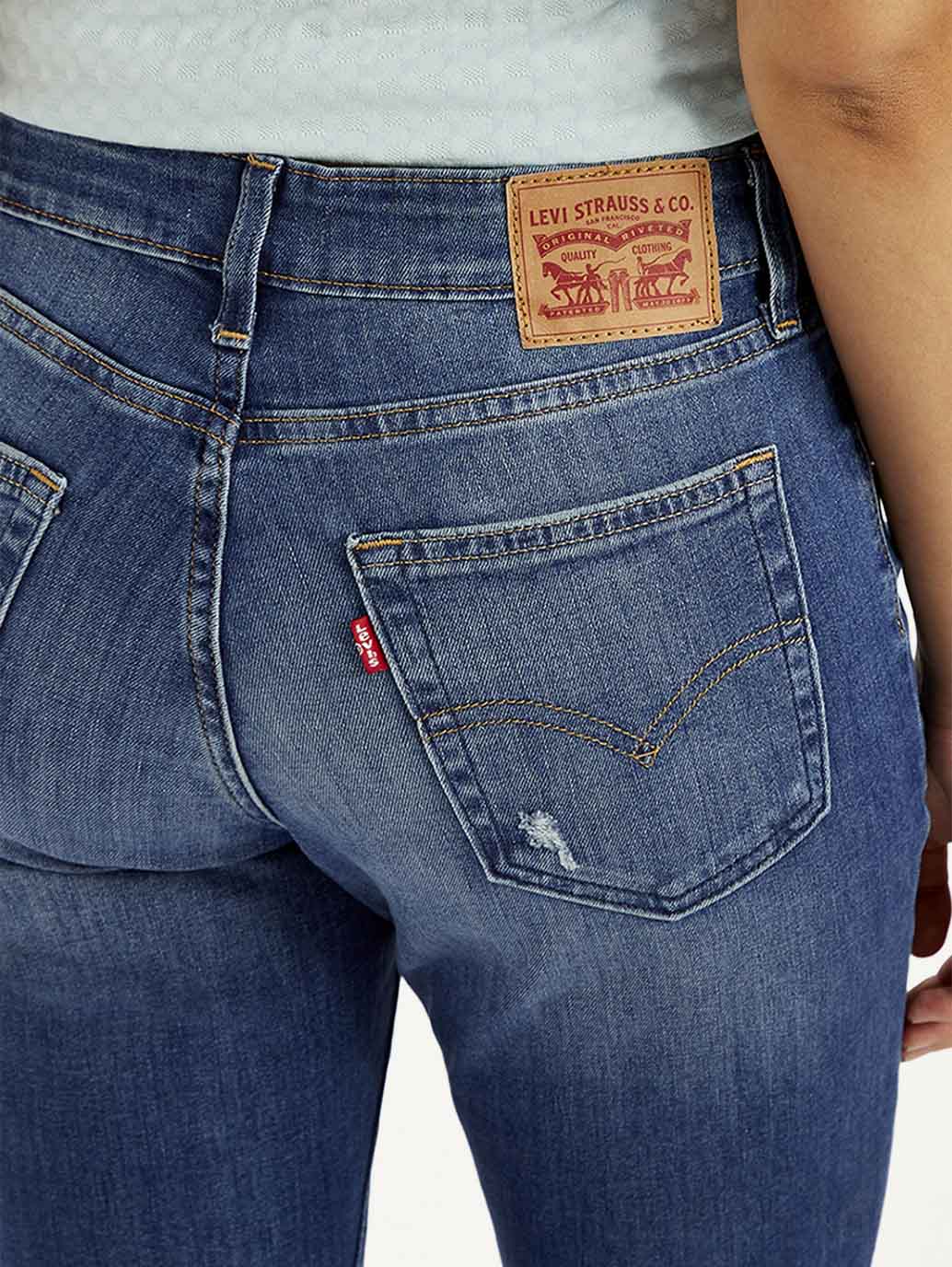 Women's 724 Blue Straight Fit High Rise Jeans - 15ece1de-1607-4f93-a09d-5a0f40736a65 View