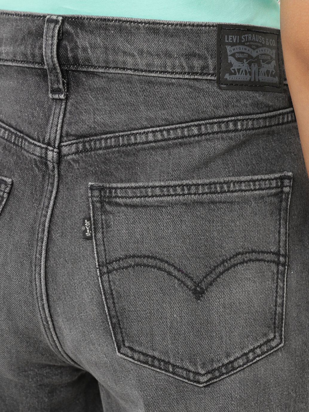 Women's Black Baggy Fit Mid Rise Jeans - 15898bb4-845e-4e06-8f3a-9acef337e5c5 View