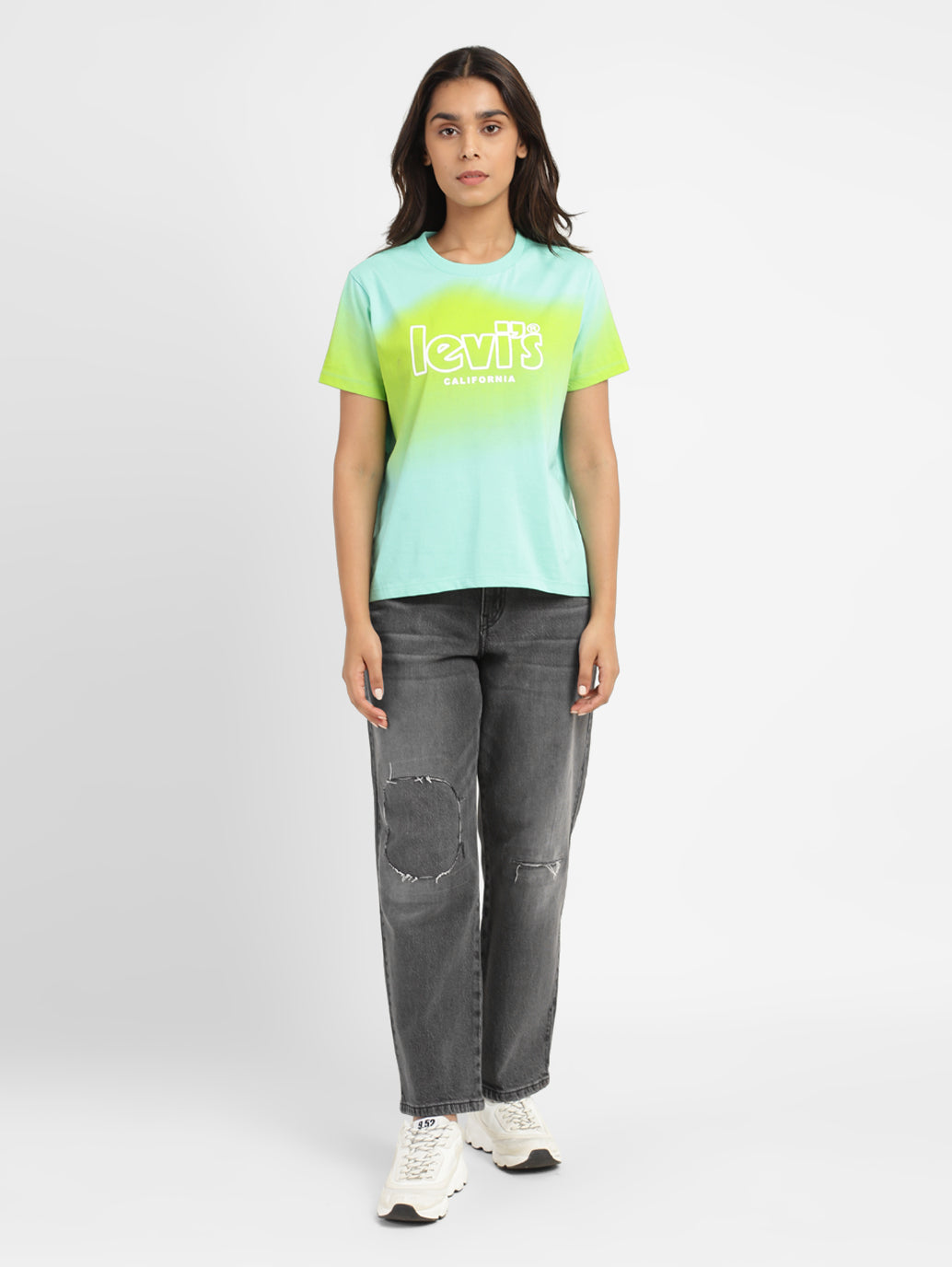 Women's Black Baggy Fit Mid Rise Jeans - a1957765-97c8-456b-ab89-7a4c37998e3a View
