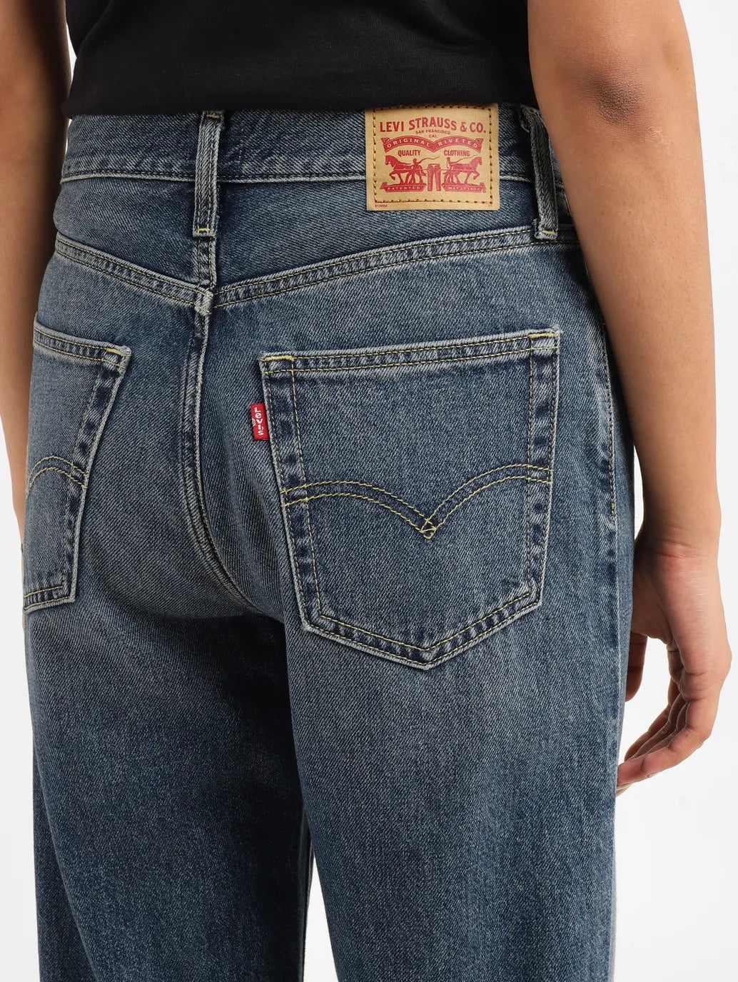 Women's 94 Blue Baggy Fit High Rise Jeans - 037de68f-14d7-4955-869e-d0f82895308a View