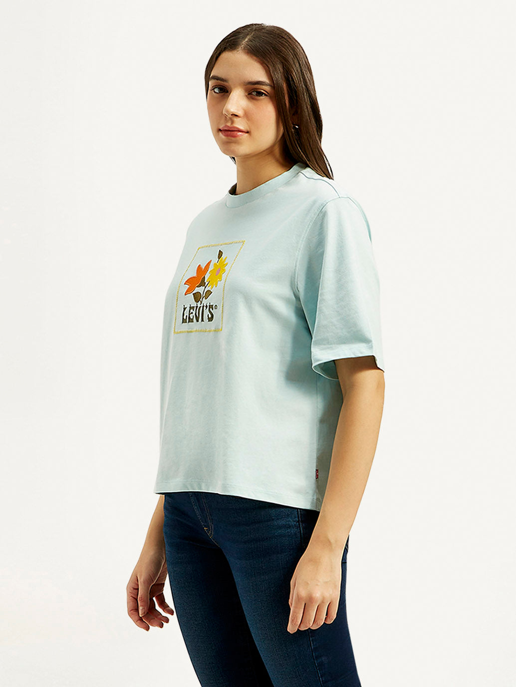 Women's Graphic Print Relaxed Fit T-shirt - Side View
