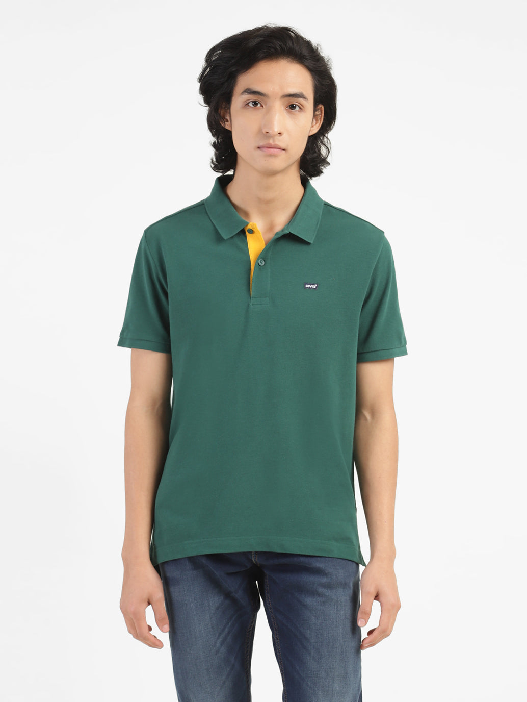 Men's Green Polo Collar T-Shirt - 9ac5df72-1aa4-4494-9ce5-9e8cb1ced103 View