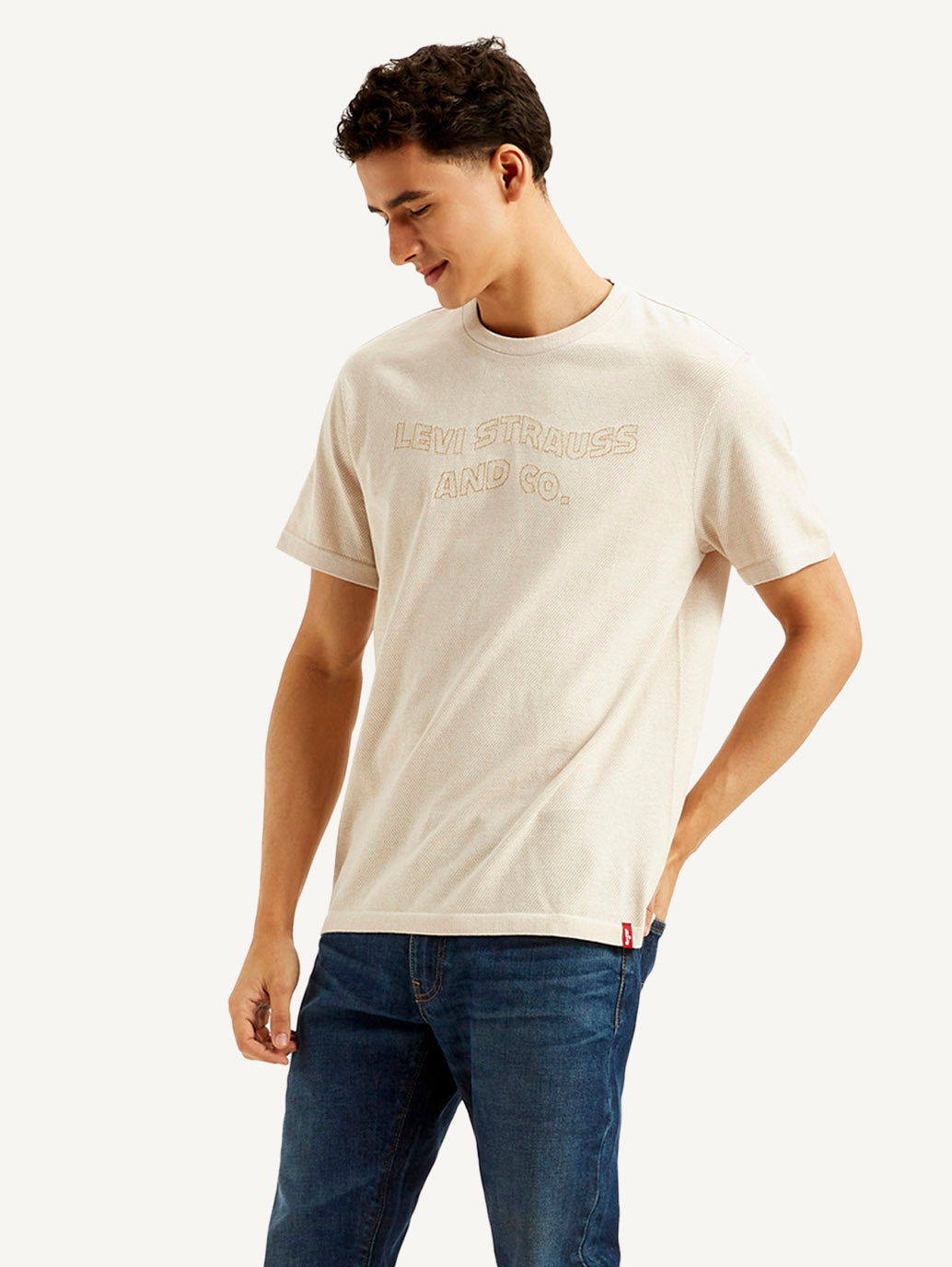 Men's Brand Logo Slim Fit T-shirt - Side View