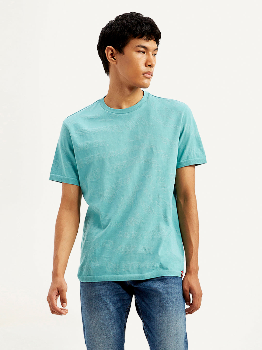 Men's Textured Slim Fit T-Shirt - 20 View