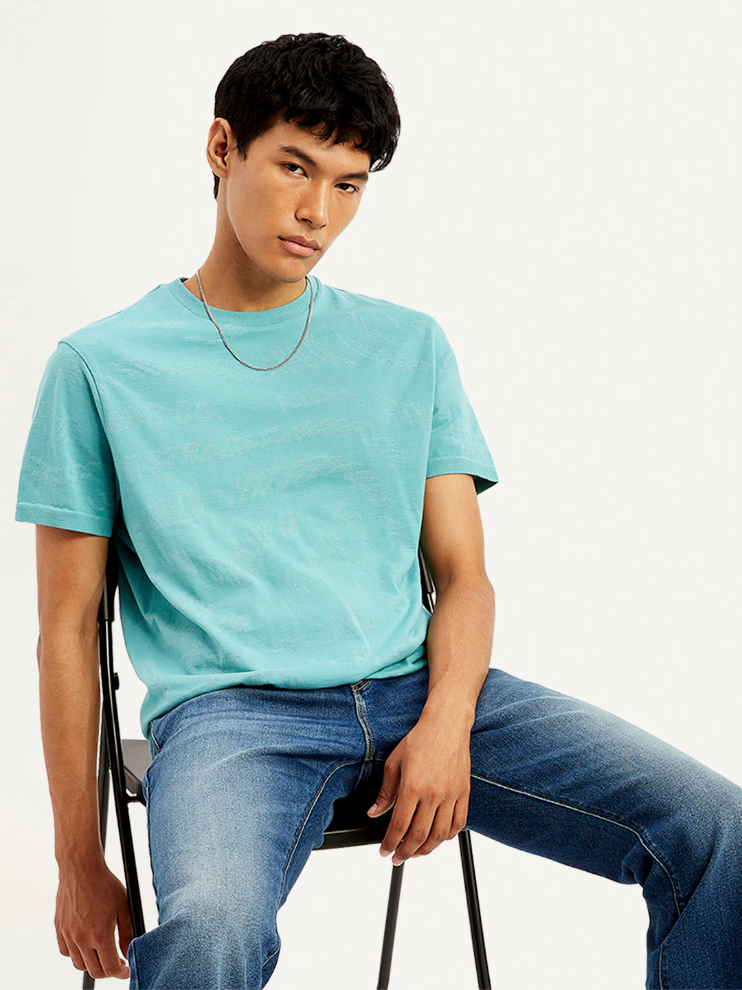 Men's Textured Slim Fit T-Shirt - 20 View