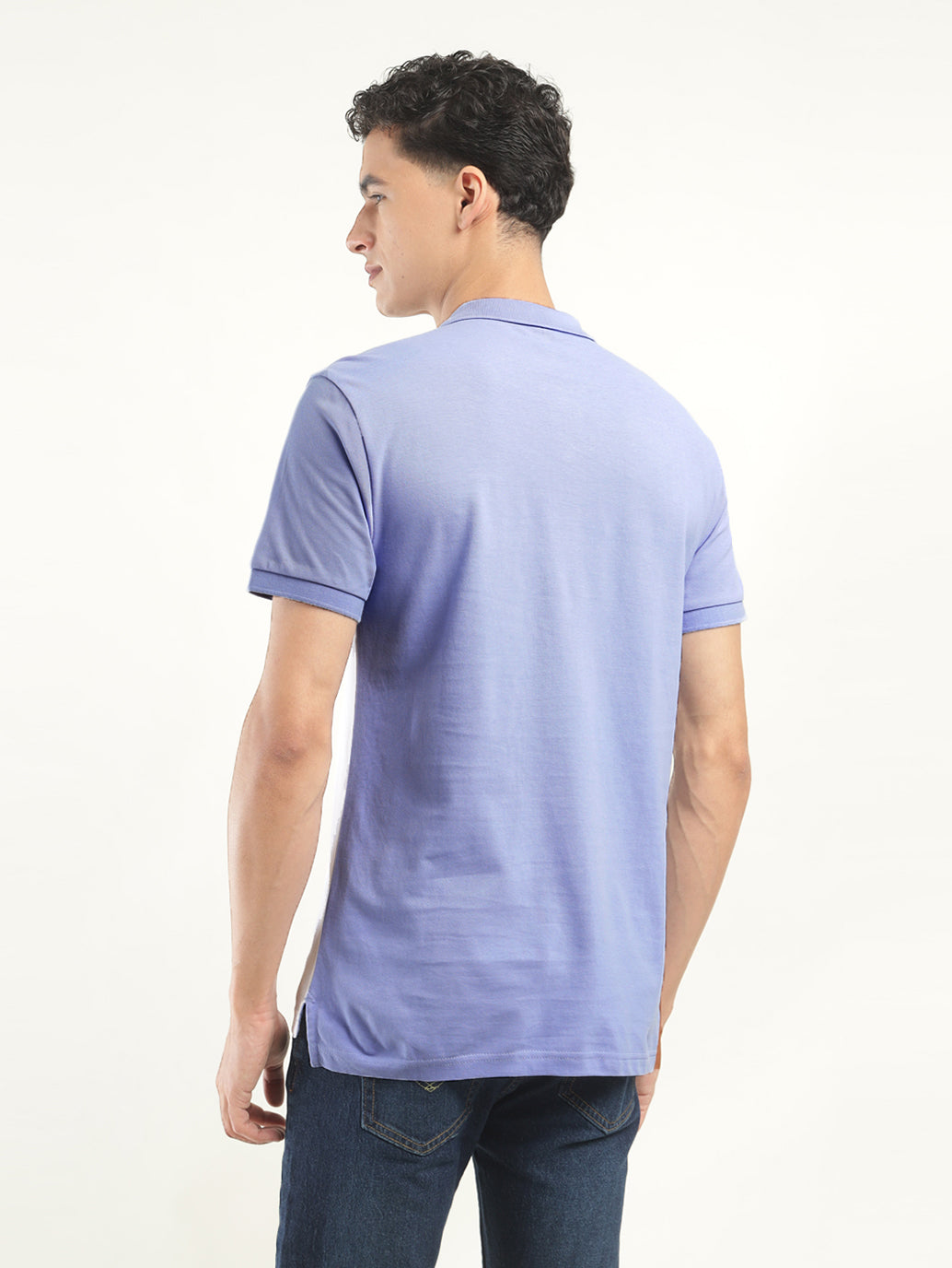 Men's Colorblock Polo T-Shirt - Back View