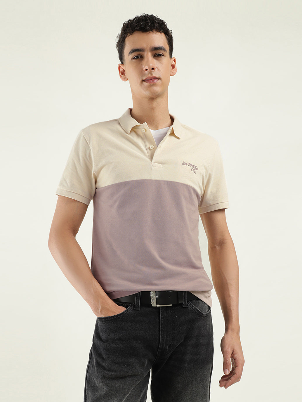 Men's Colorblock Polo T-Shirt - Styleshot View