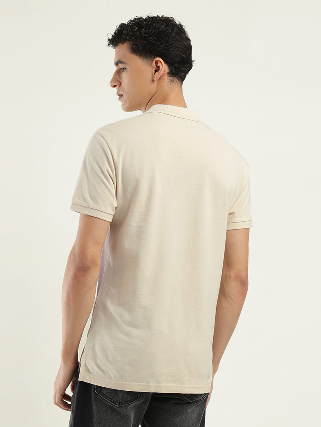 Men's Colorblock Polo T-Shirt - Back View