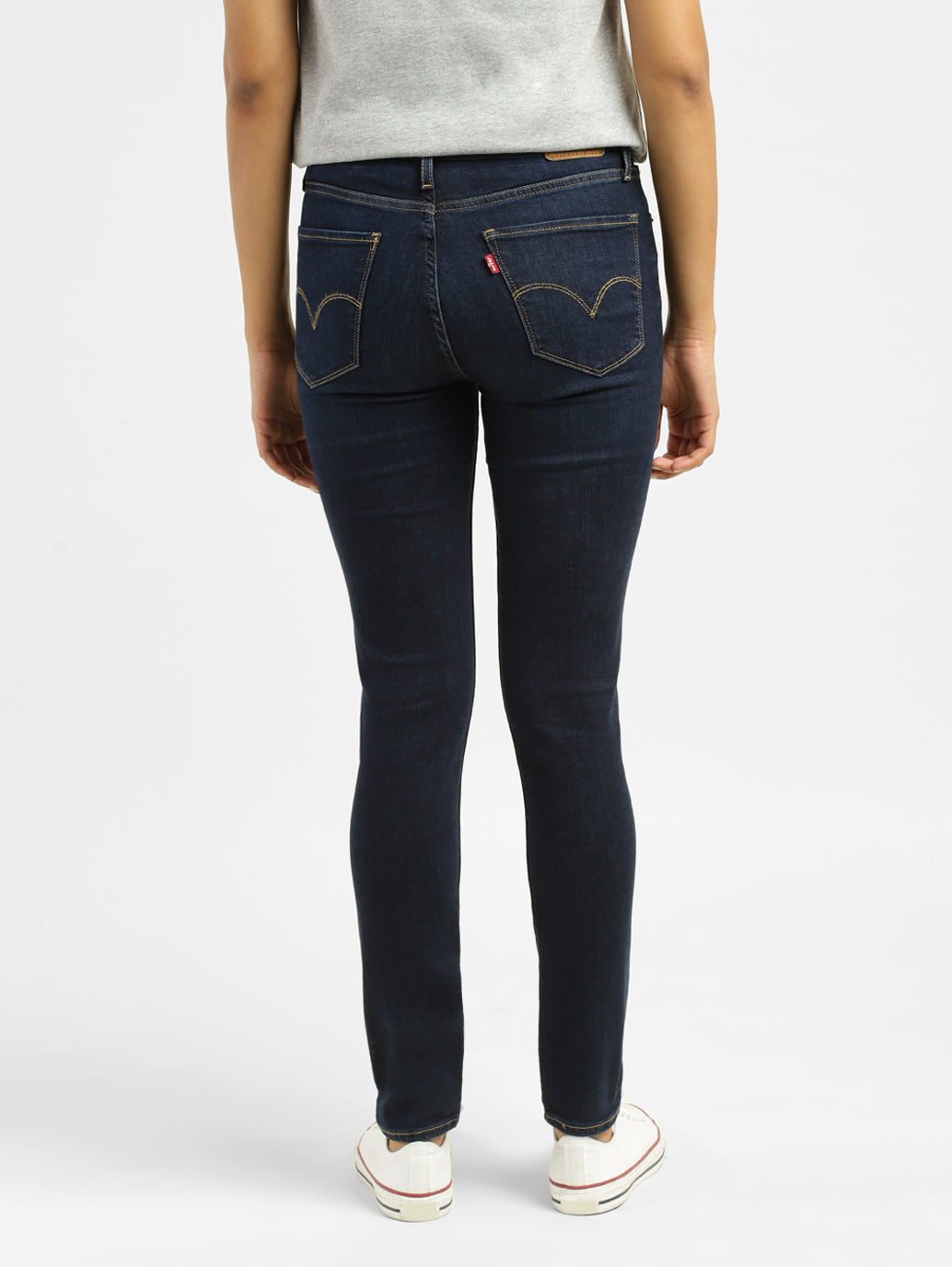 Women's 721 Blue Skinny Fit Mid Rise Jeans - ca419c17-1077-4190-8c2a-020fe0b68359 View