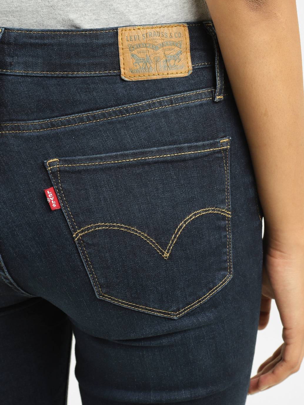 Women's 721 Blue Skinny Fit Mid Rise Jeans - 3e911e3c-4bb3-450e-91ad-46875d7709ff View