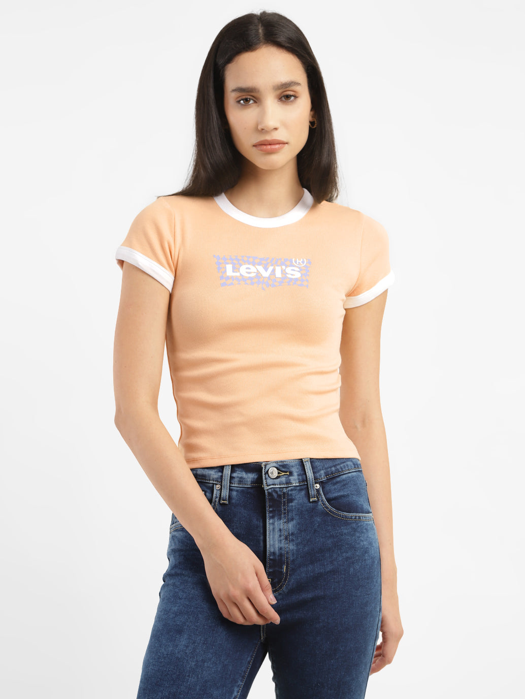 Women's Brand Logo Slim Fit T-shirt - 6c75ae54-c820-45a2-bf2f-9dc58ca50823 View