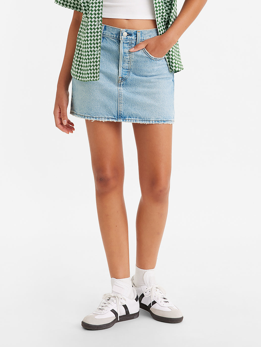 Women's High Rise Blue Regular Fit Skirt - 9276de0c-12c3-4948-8047-45ef2aa75df9 View