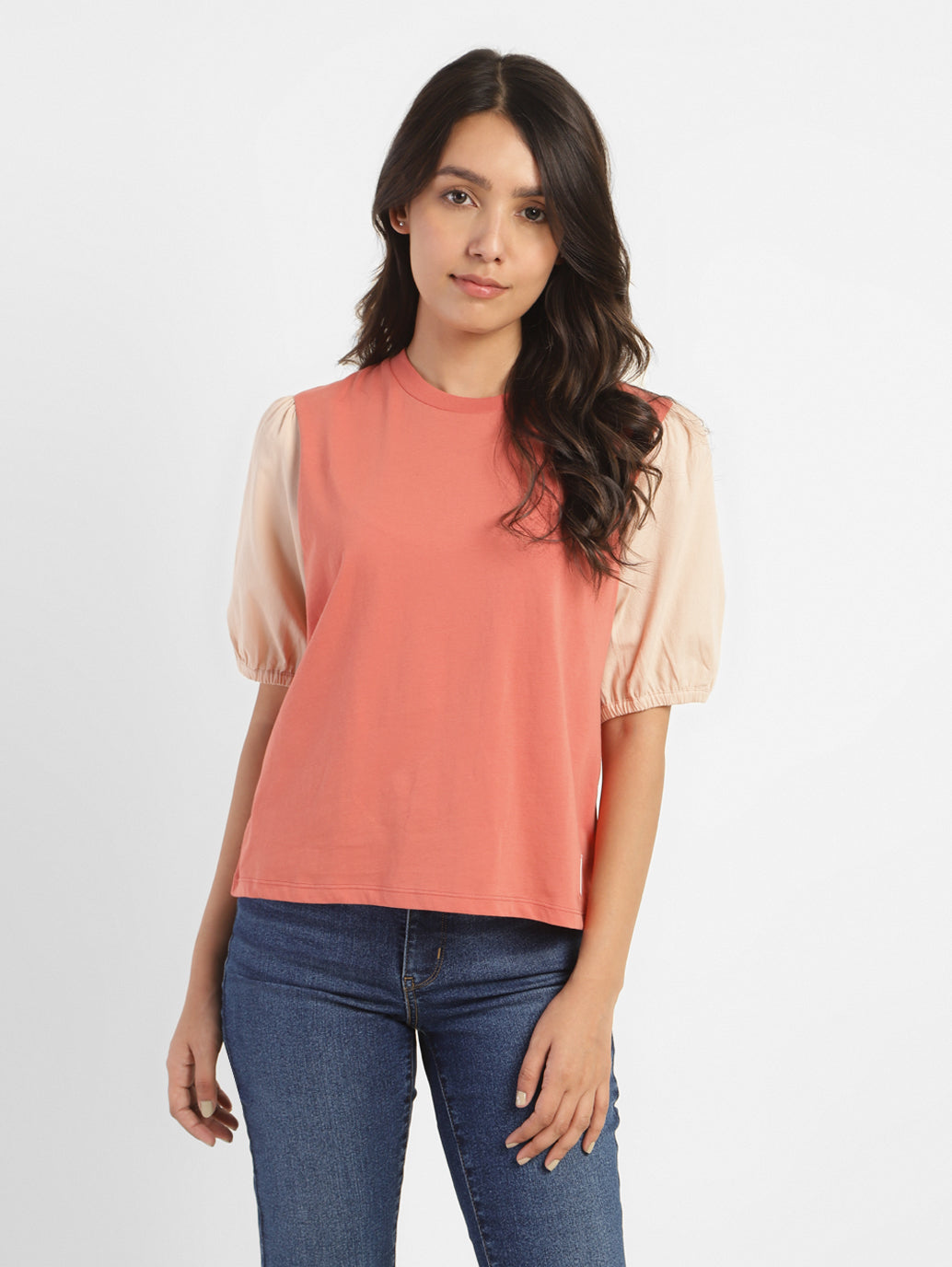 Women's Colorblock Round Neck Top - 592af376-2bc0-4807-9c3b-7c1a04497cad View