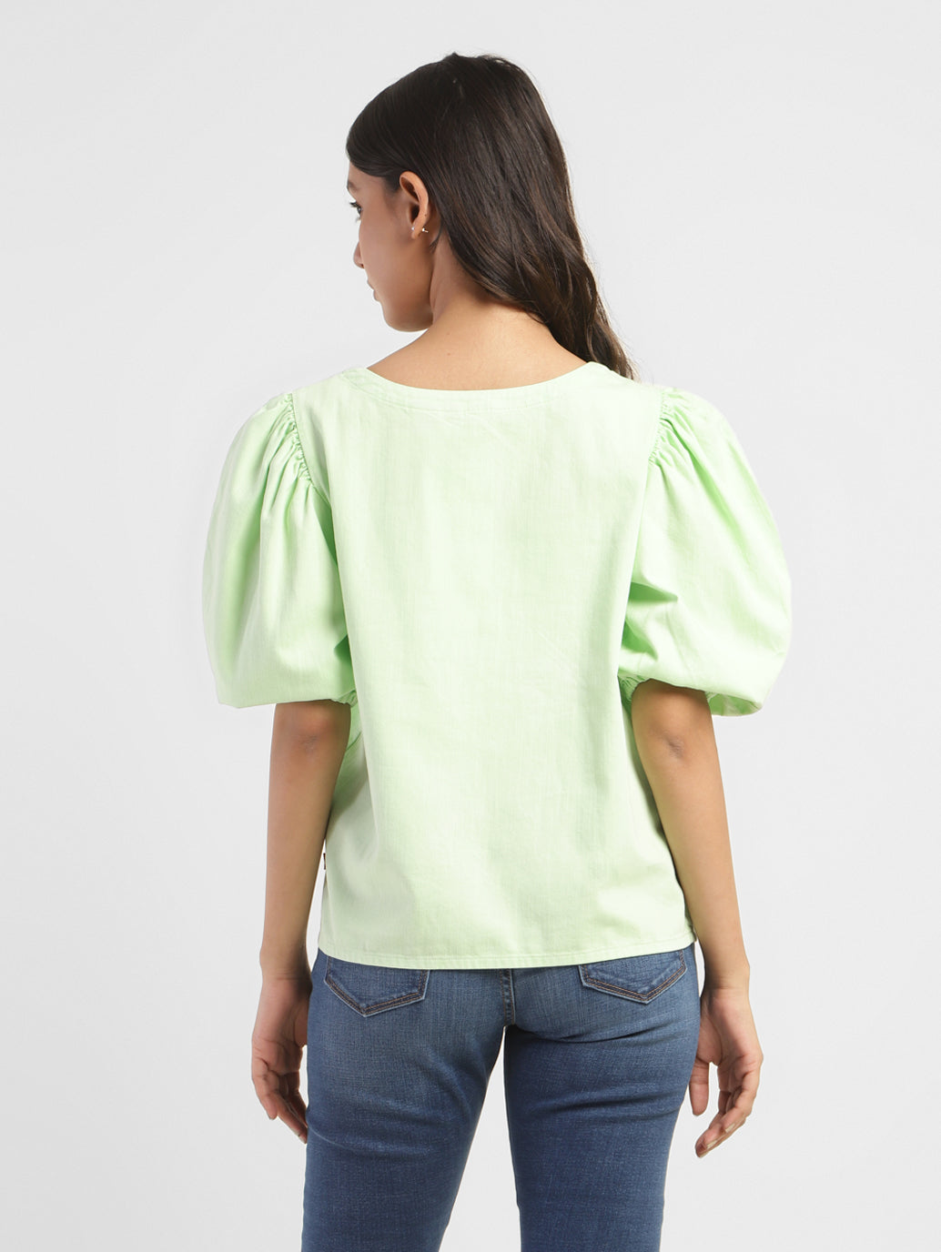 Women's Solid Round Neck Top - 619605b9-78dd-4892-a24b-e86ae2d53865 View