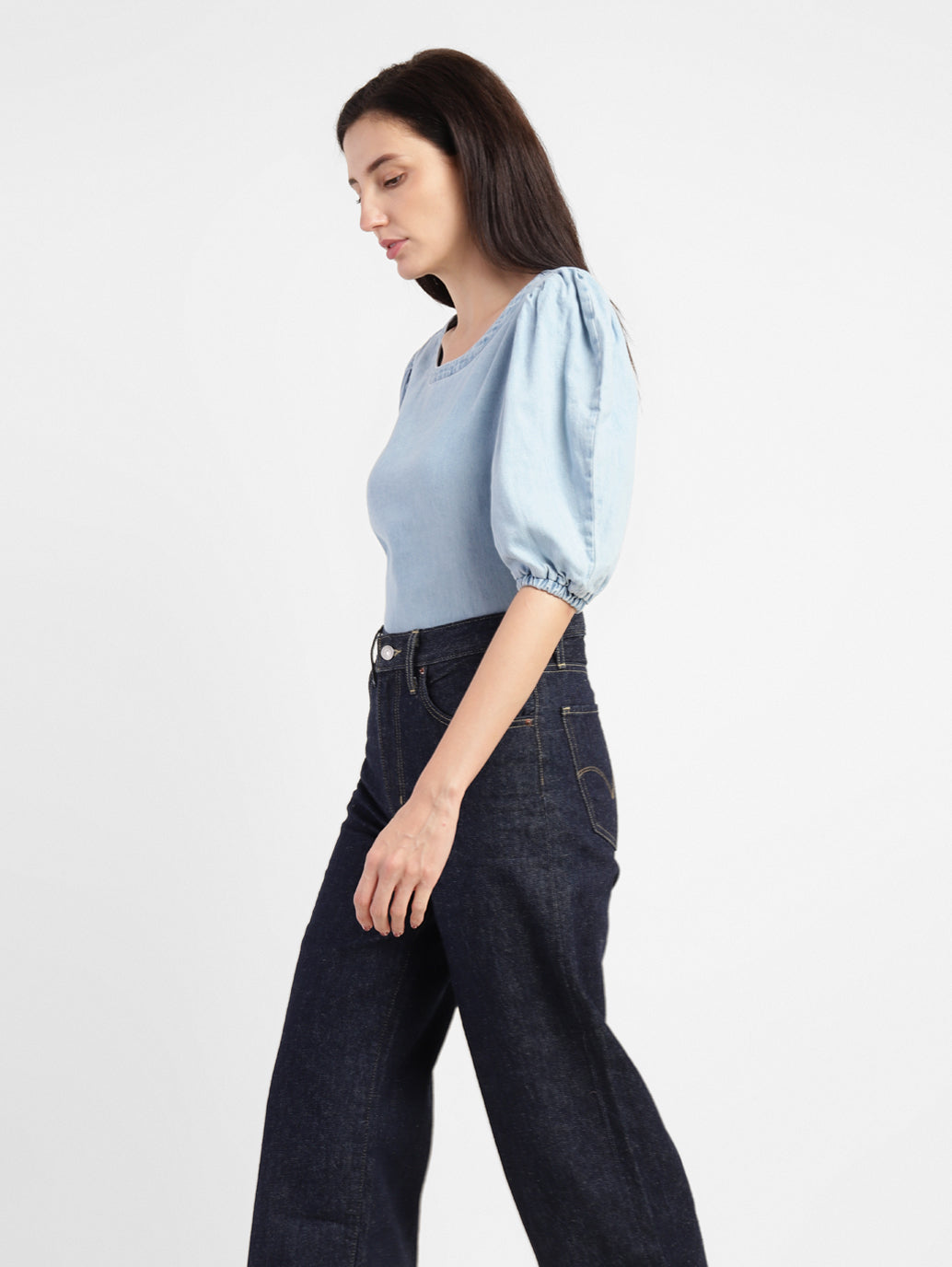 Women's Solid Round Neck Top - 7480ea6b-8a52-4e3b-b9ec-157331f674b8 View
