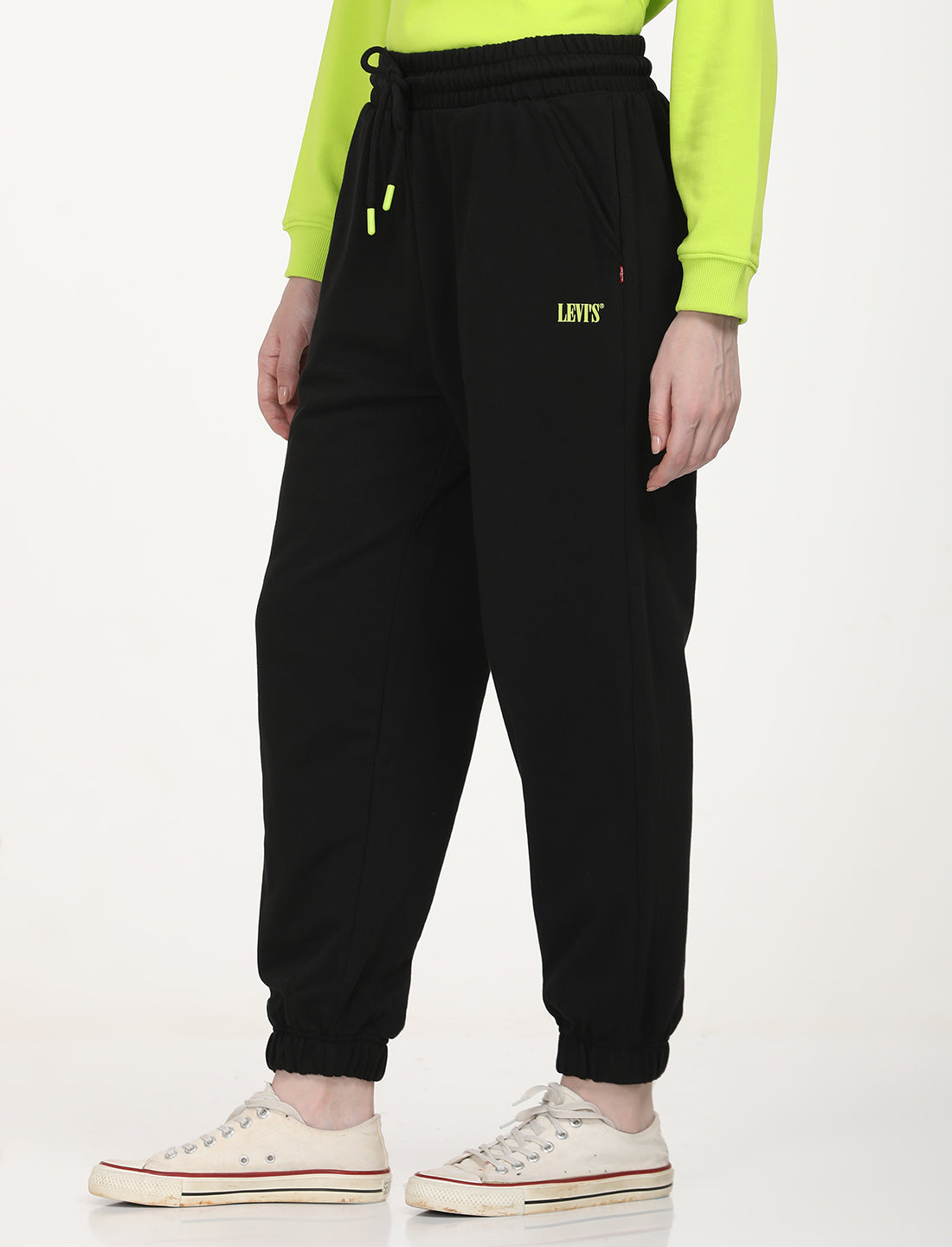 Women's Regular Fit Black Joggers - RightSide View
