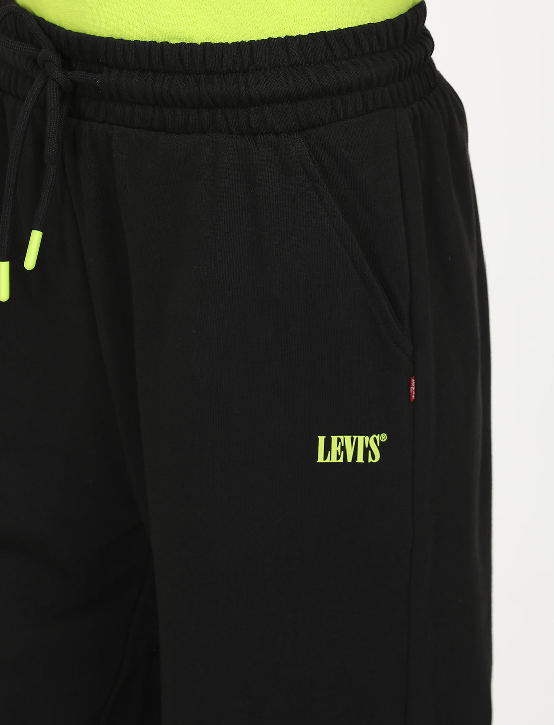 Women's Regular Fit Black Joggers - Detail View
