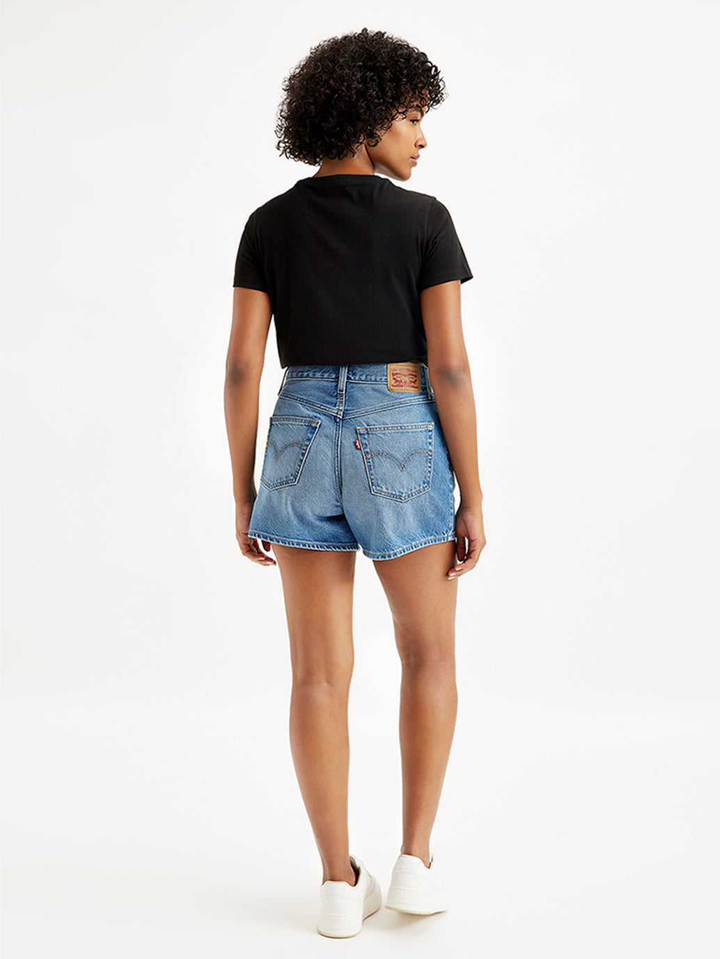 Women's Mid Rise Blue Relaxed Fit Denim Shorts - 74473718-d011-4db1-a8a3-7e3974e00843 View