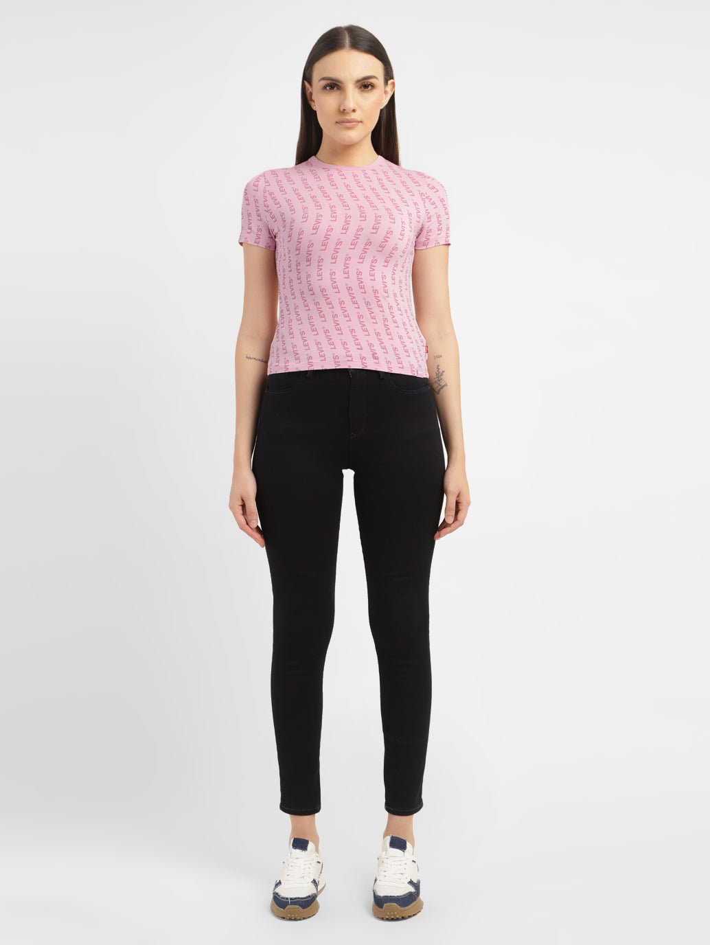 Women's Brand Logo Slim Fit T-shirt - 1d0fab56-5d96-4c14-a5ce-002041fbeaca View
