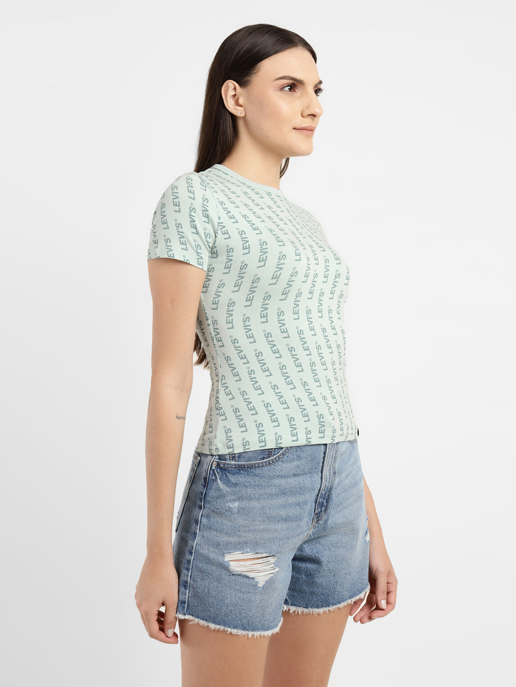 Women's Brand Logo Slim Fit T-shirt - a6f4ac09-fa32-4902-b4b3-efe9c9f4dc4f View