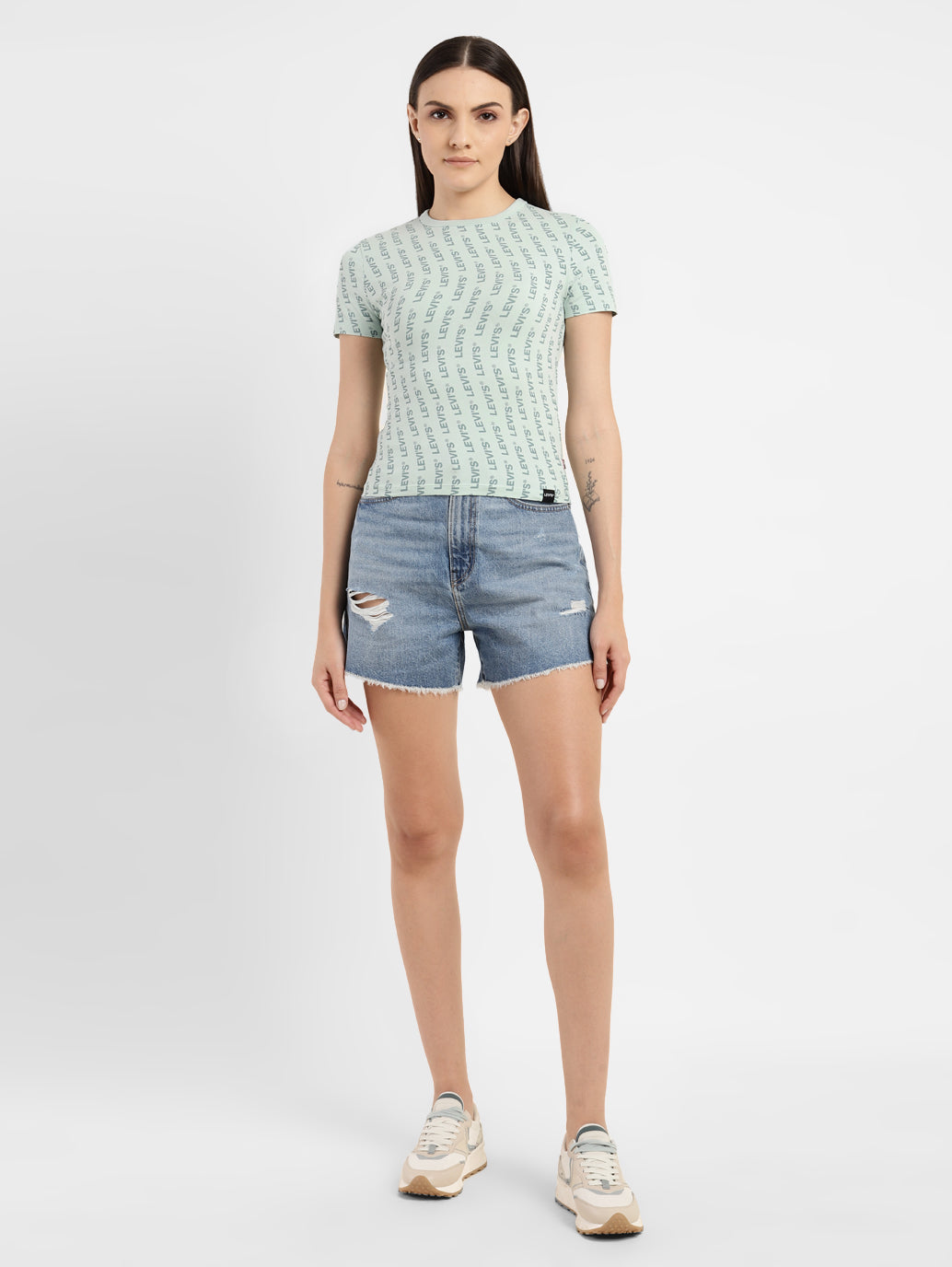 Women's Brand Logo Slim Fit T-shirt - 90dd73f4-9c2e-4612-bfac-5e67b444f4c4 View