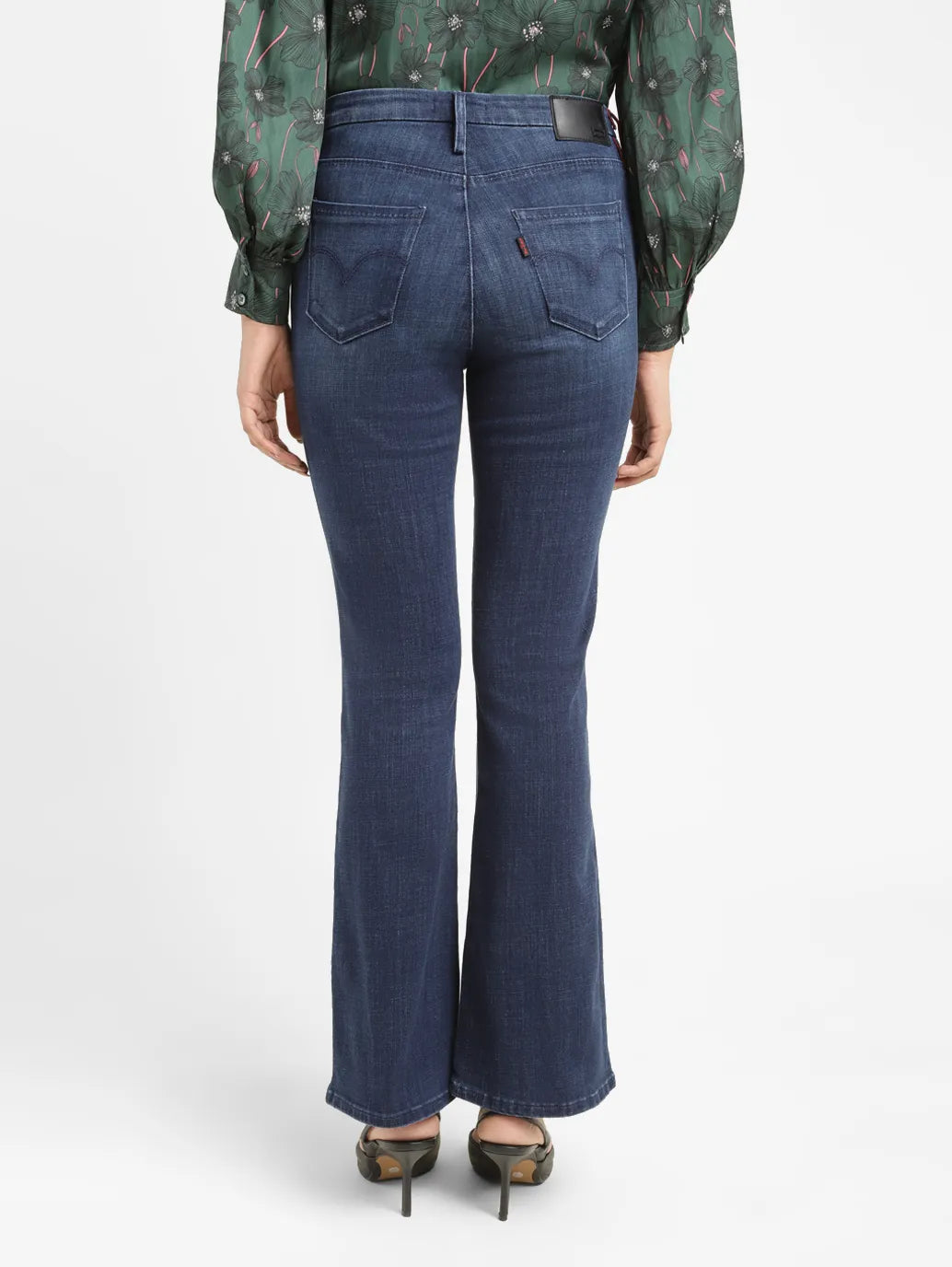 Women's Redloop 725 Blue Flared Fit High Rise Jeans - 7aa1a415-9eb2-412c-b347-d00765d0cf91 View