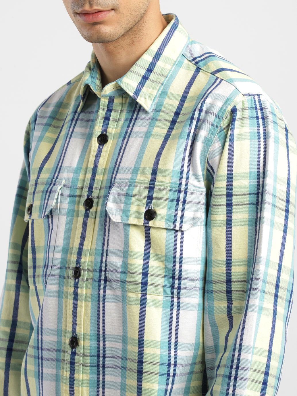 Men's Plaid Relaxed Fit Shirt - 4a980917-62c3-45d7-8e86-623d55540732 View