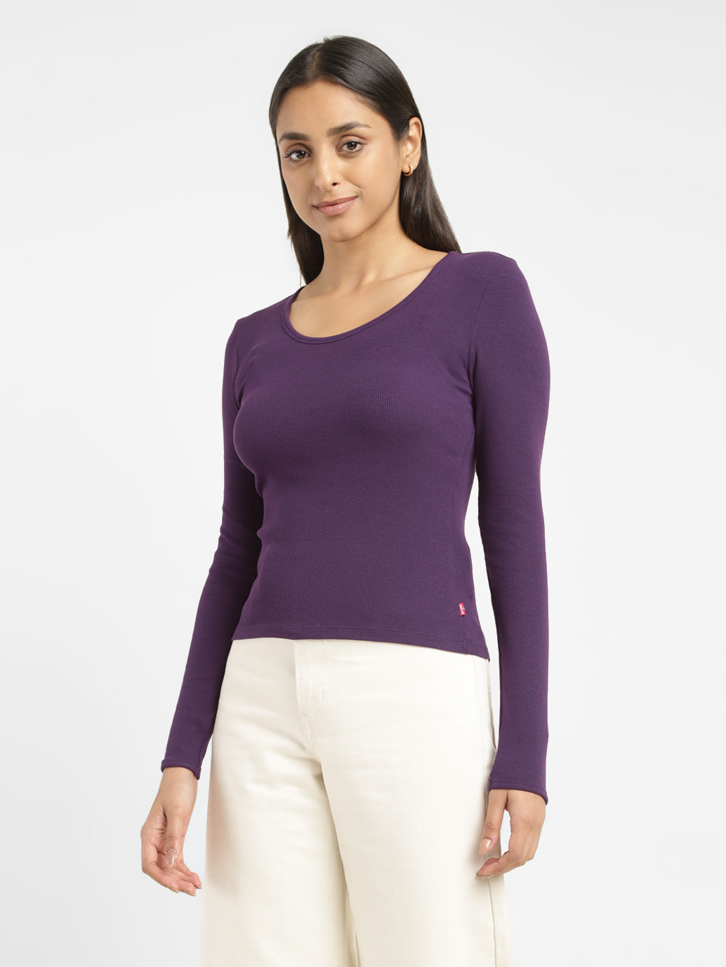 Women's Solid Scoop Neck T-shirt - 8b1e023d-999f-423c-ae9d-9e56b3145d6e View
