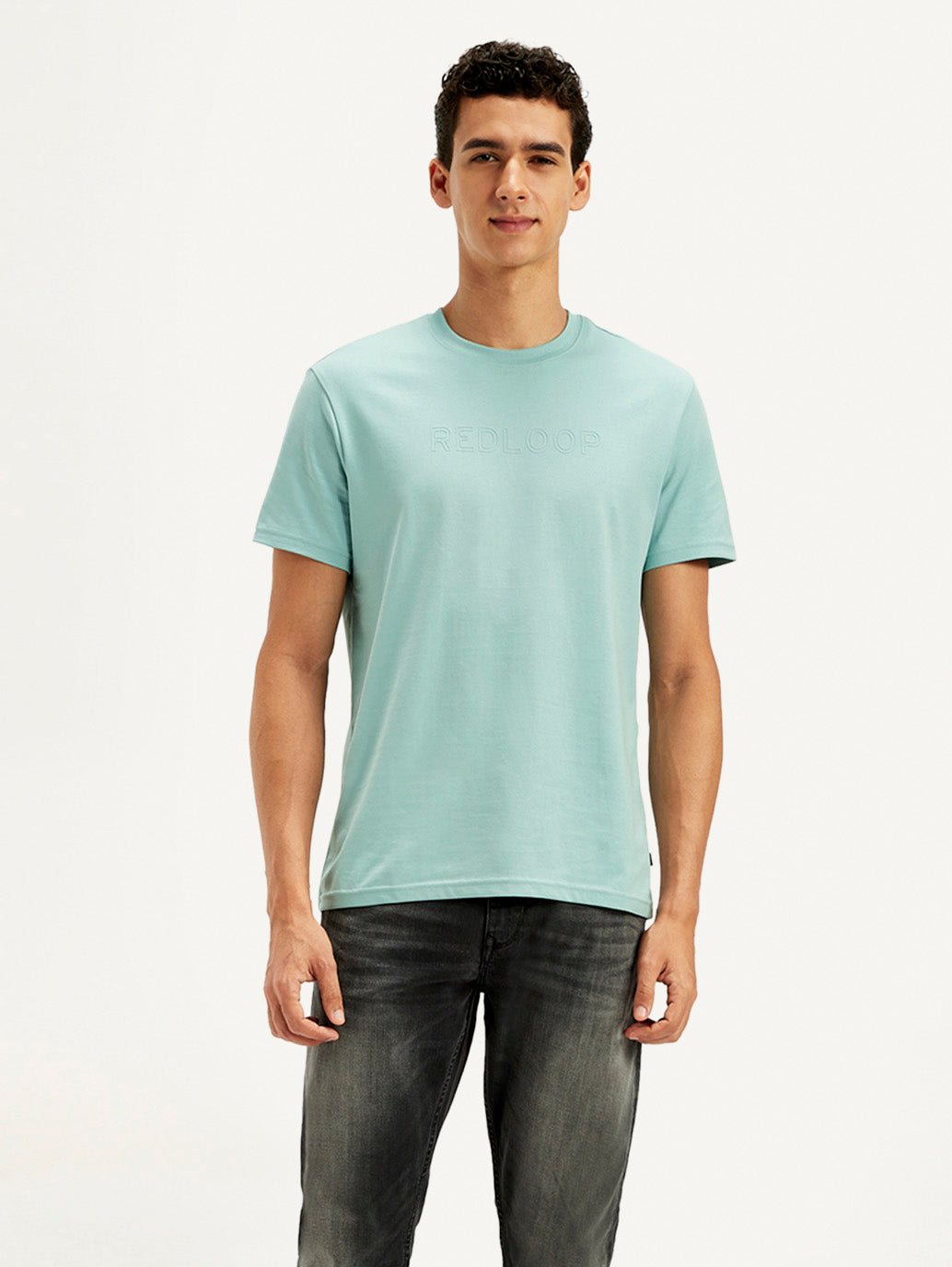 Men's Redloop Printed Slim Fit T-Shirt - Front View