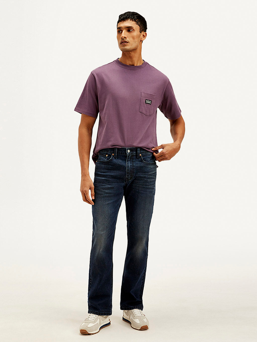 Men's 527 Blue Bootcut Fit Mid Rise Jeans - Front View