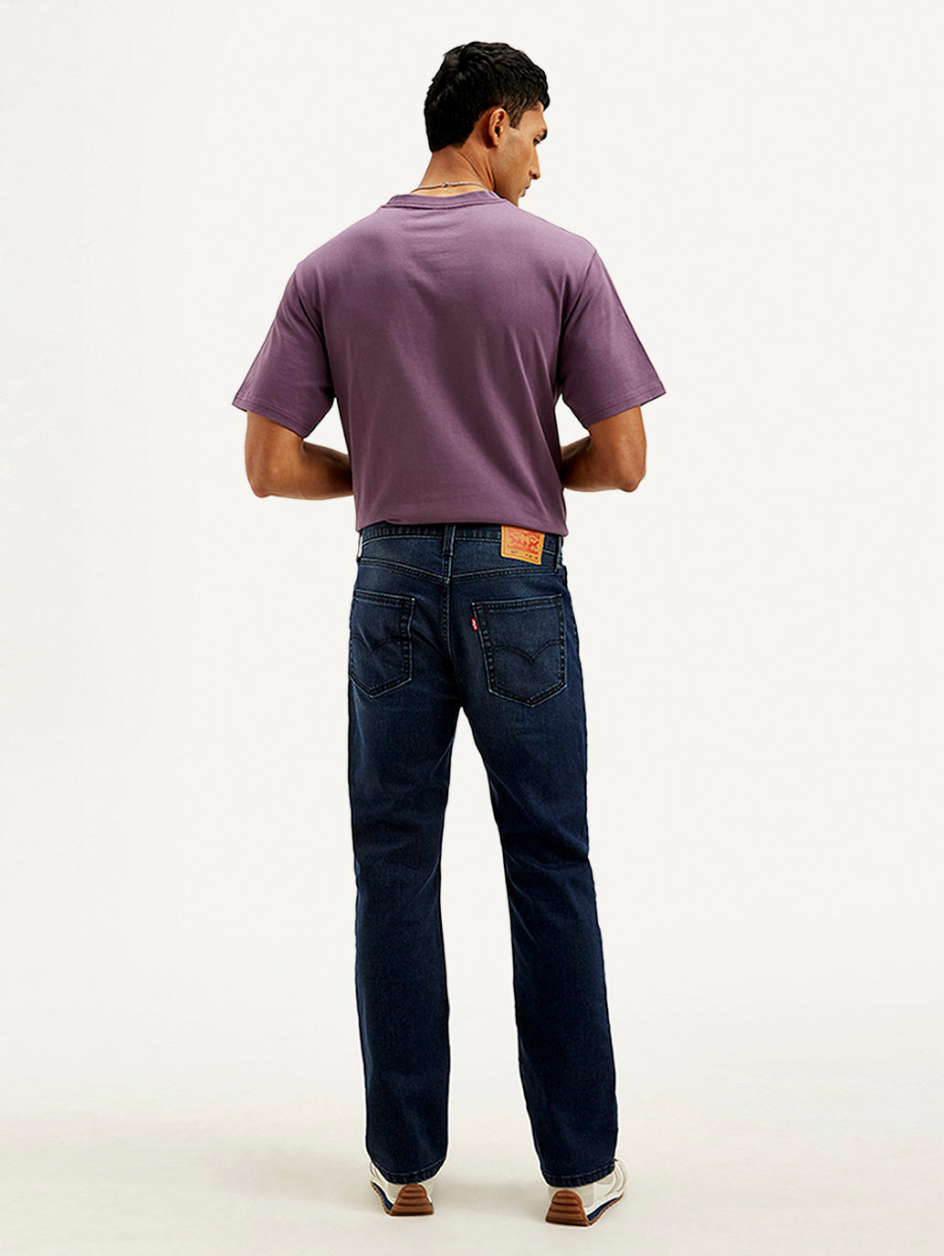Men's 527 Blue Bootcut Fit Mid Rise Jeans - Back View