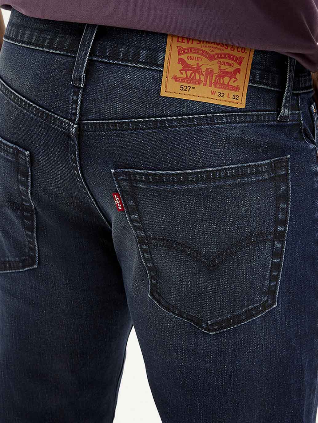 Men's 527 Blue Bootcut Fit Mid Rise Jeans - Detail View
