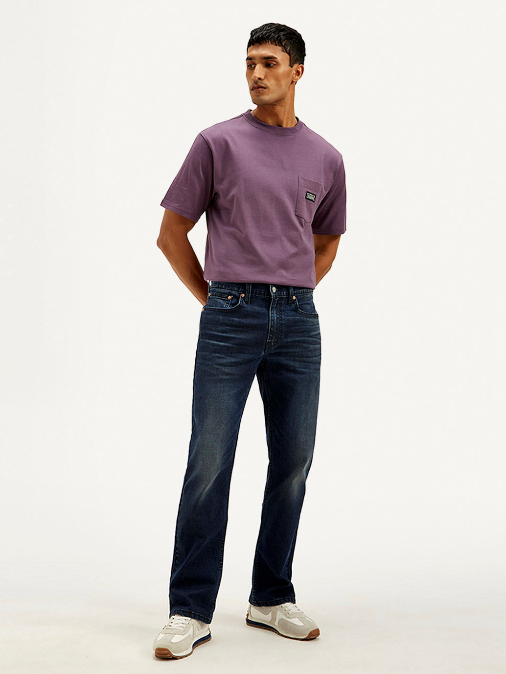 Men's 527 Blue Bootcut Fit Mid Rise Jeans - Styleshot View