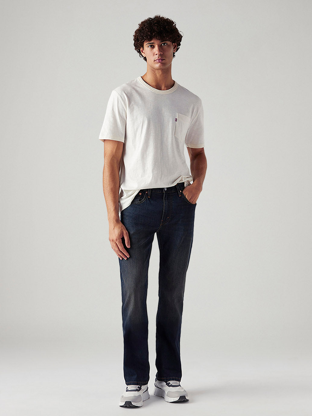 Men's Tinted 527 Navy Bootcut Mid Rise Jeans